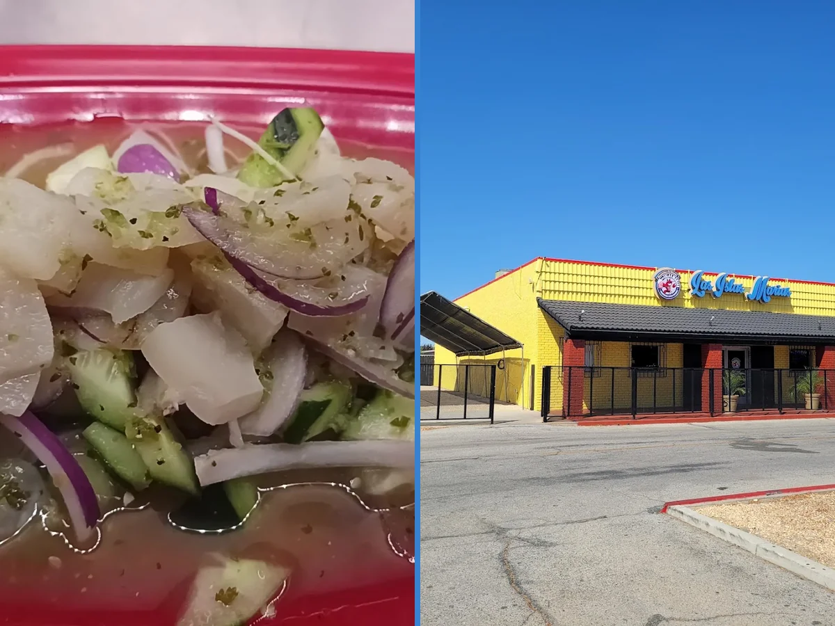Seafood cocktails with chips and salsa.